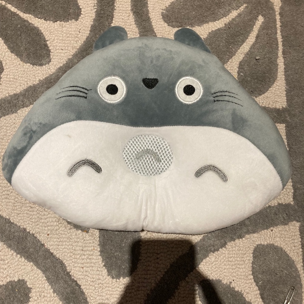 Totoro pillow with speaker pouch